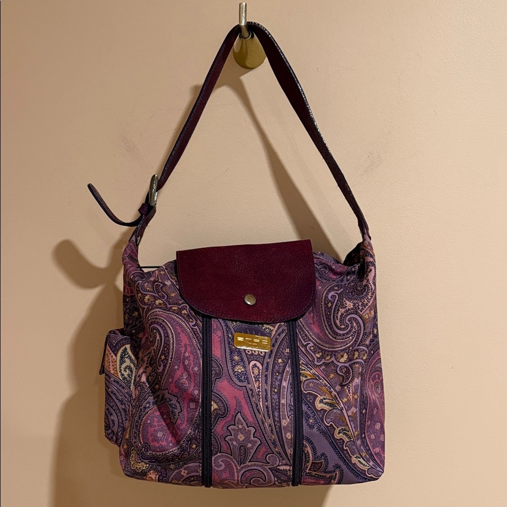 Purple Paisley Shoulder Bag - Women's Fashion Tote
